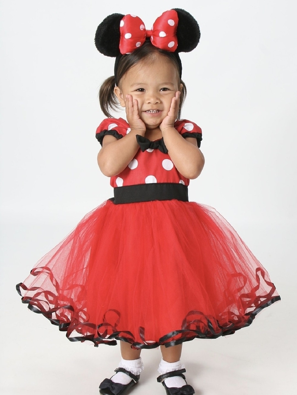Minnie Mouse Girls Halloween Costume Red Tutu Dress Handmade Size 2/3T - Picture 2 of 5